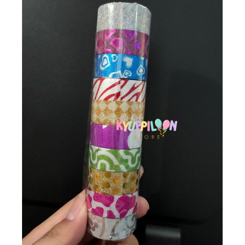 

1 Slop [10pcs] Solasi Glitter Motif Panjang 3 Meter