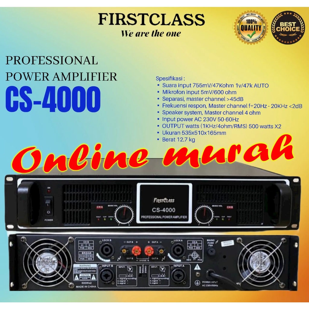 power amplifier firstclass cs4000 cs 4000 firstclass original