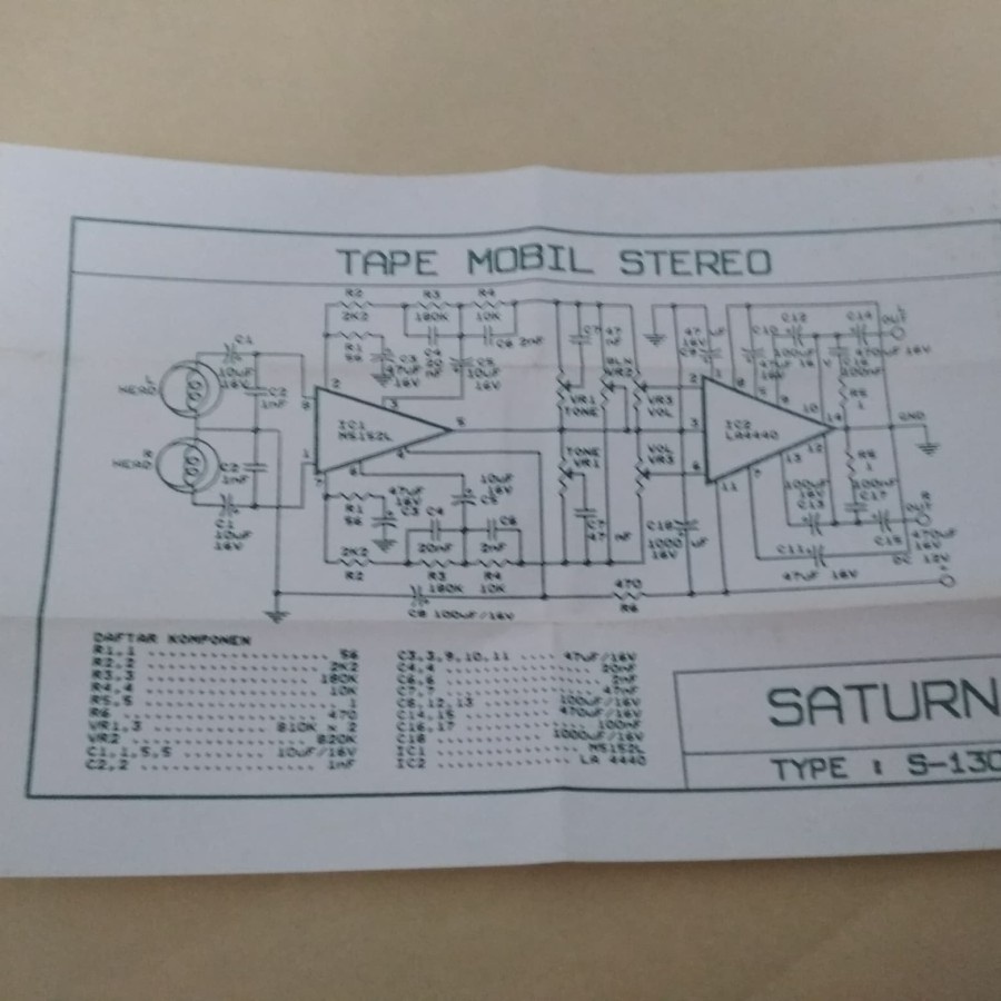 PCB S-130 Tape Mobil Stereo