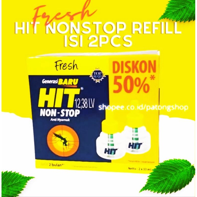 HIT Nonstop Elektric Set gratis Refill anti nyamuk elektrik &amp; HIT Nonstop Refill 45hr