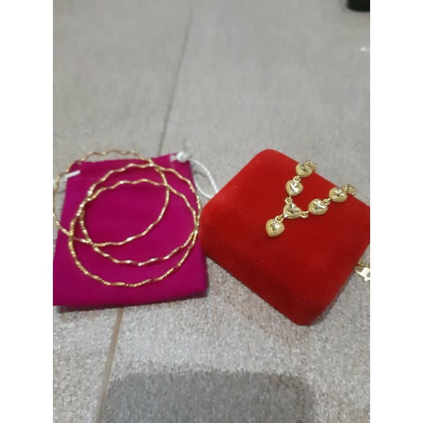 Jual Murah-Emas Bangkok kalung FREE gelang keroncong 3pcs+kantong