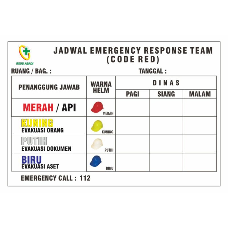 

Papan Code Red Besar 40x60