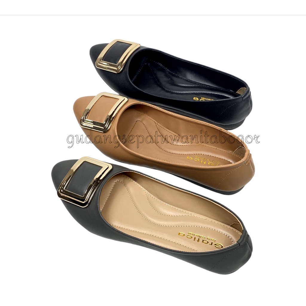 Gratica Sepatu Wanita Flat Shoes Lancip B05 RG