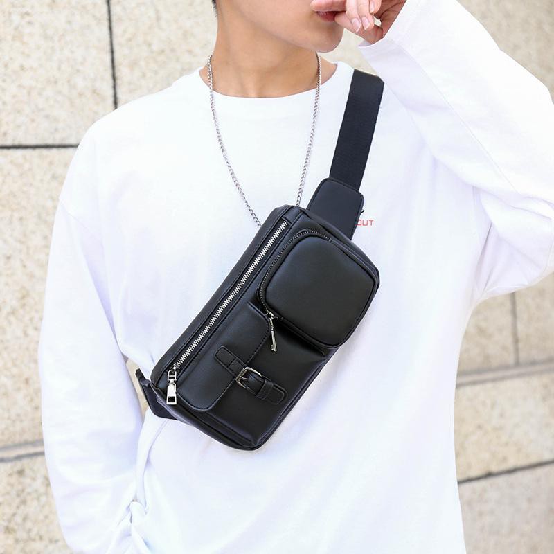 Tas Selempang Kulit Tas Pria Pinggang Slingbag Slempang Waistbag 688