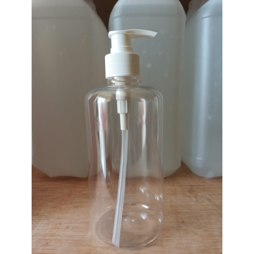 Botol Pump PET Bening 500ml