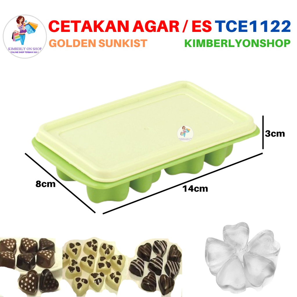 Cetakan Es Love Cetakan Agar Agar Serbaguna TCE 1122 Golden Sunkist