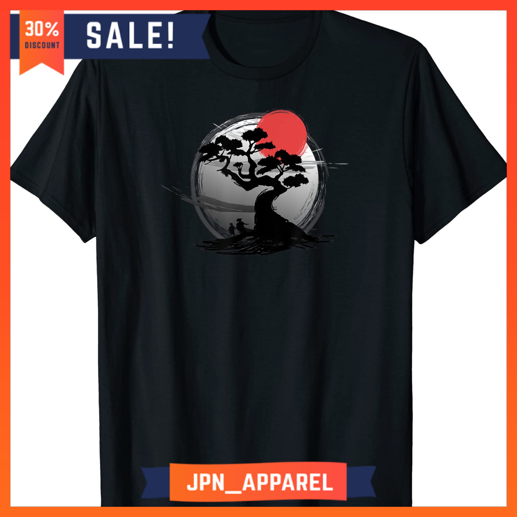 Kaos Baju Premium Anime Japanese Sunset Art Nature Japan Bonsai Tree Katun