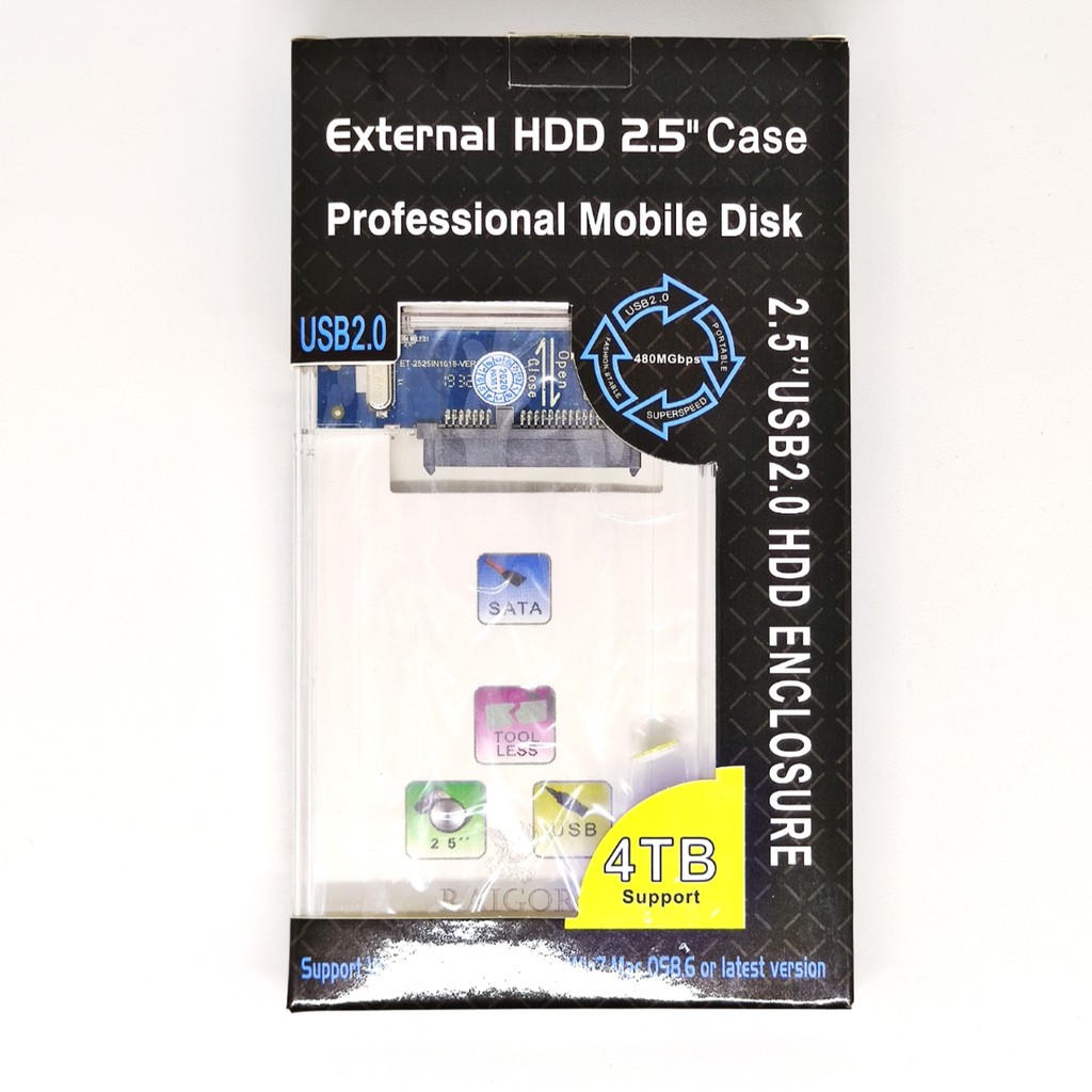 SKU-1142 EXTERNAL CASE TRANSPARAN HDD 2.5&quot; SATA USB 2.0 CASE HARDDISK / CASING 2.5 SATA ENCLOSURE