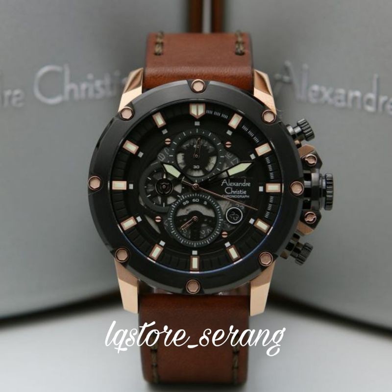 Alexandre Christie AC6564 HITAM ROSEGOLD COKLAT ORIGINAL 100%