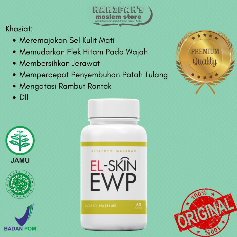 El Skin EWP Elskin Collagen Suplemen Kecantikan Obat Jerawat Rambut Rontok Serum El Skincare Kolagen