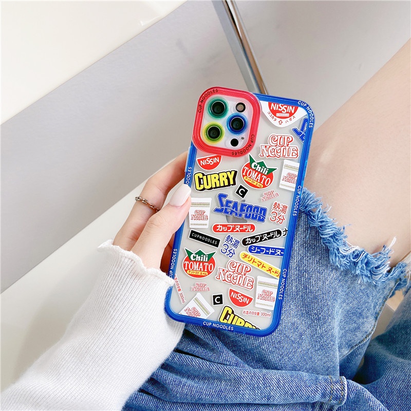 Unique Cup noodles Pattern Angel eyes Shockproof Soft TPU Phone case IPhone 12 12Pro 12Promax 11 Pro Max X Xs Max XR 7 8 Plus