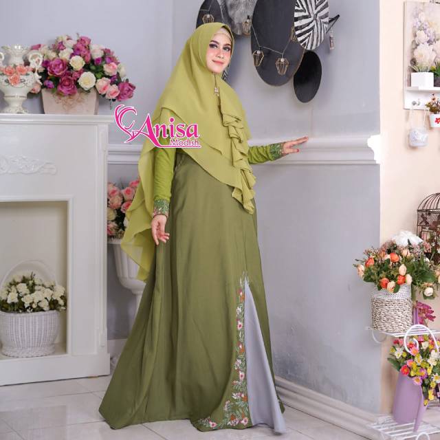 Dress Umnia flower green