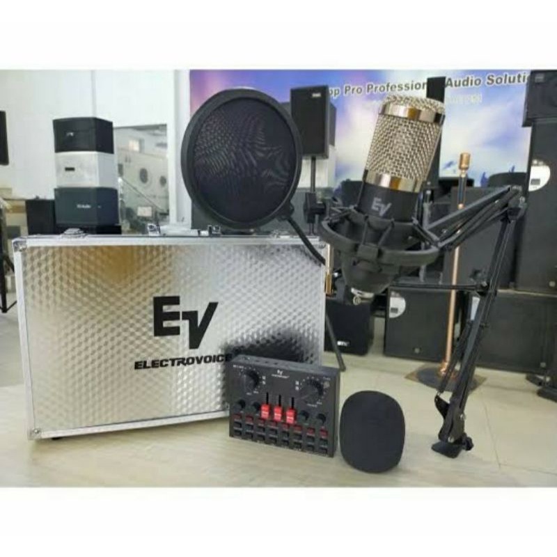 Mic studio recording electrovoice ev900 paket mic studio streming recording