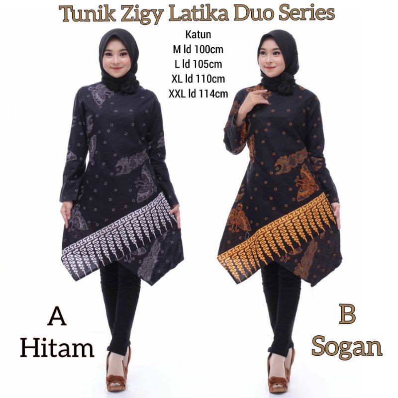 ATASAN BATIK WANITA DOLBY DOLBI DOBBY DOBY DOBI TUNIK ZIGY LATIKA DUO SERIES SOGAN