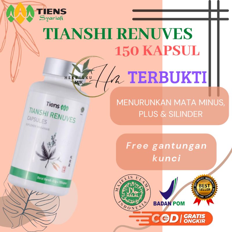 (TERLARIS) RENUVES SUPLEMENT,VITAMIN HERBAL MATA MINUS ORIGINAL TIENS, SUPLEMEN ASMA SESAK NAFAS, MA