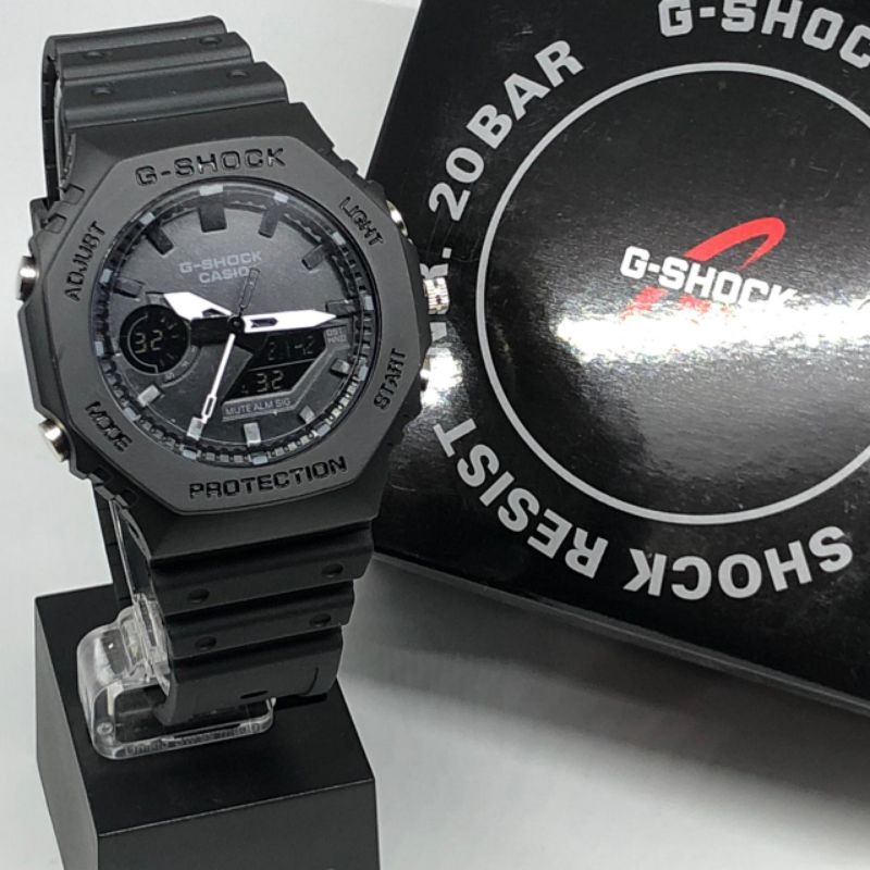 JAM TANGAN PRIA G SHOCK GA 2100 SPORT RUBBER FREE BATREI