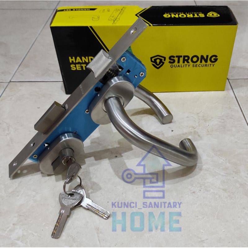 Jual Kunci Pintu Aluminium Komplit Merk Strong / Kunci Pintu Besi ...