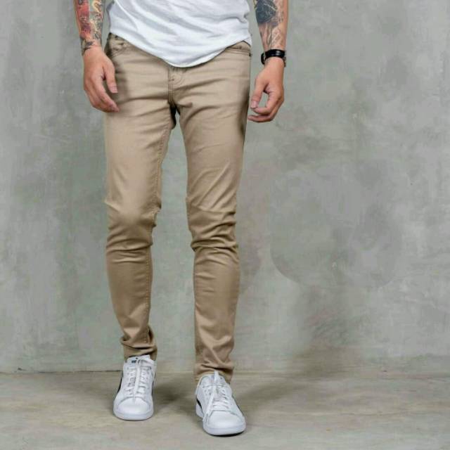 AIRBLACK DENIM TERLARIS / 784 VICTORY Celana chino pria panjang skinny semi slimfit cowo / cowok /