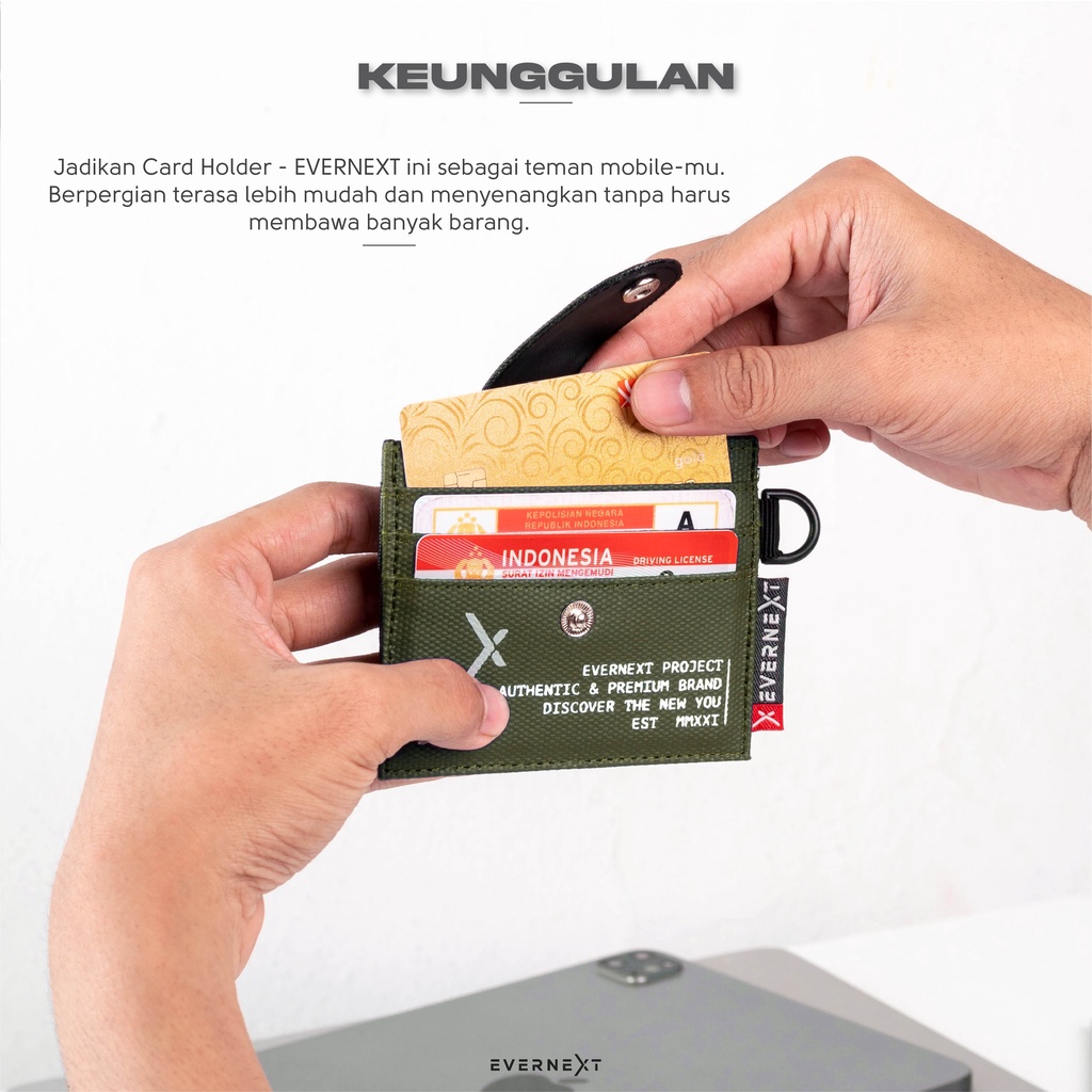 Card Holder Dompet Kartu Etoll Dompet Kalung Sling Kartu Waterproof Anti Air