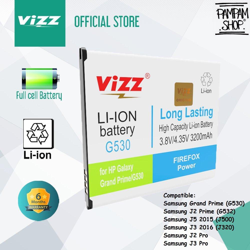 Baterai Vizz Double Power Original Handphone Samsung Galaxy Grand Prime J2 Prime J5 2015 G530 G532 J500 Batre Batrai Battery HP SM-G530H SM-G532