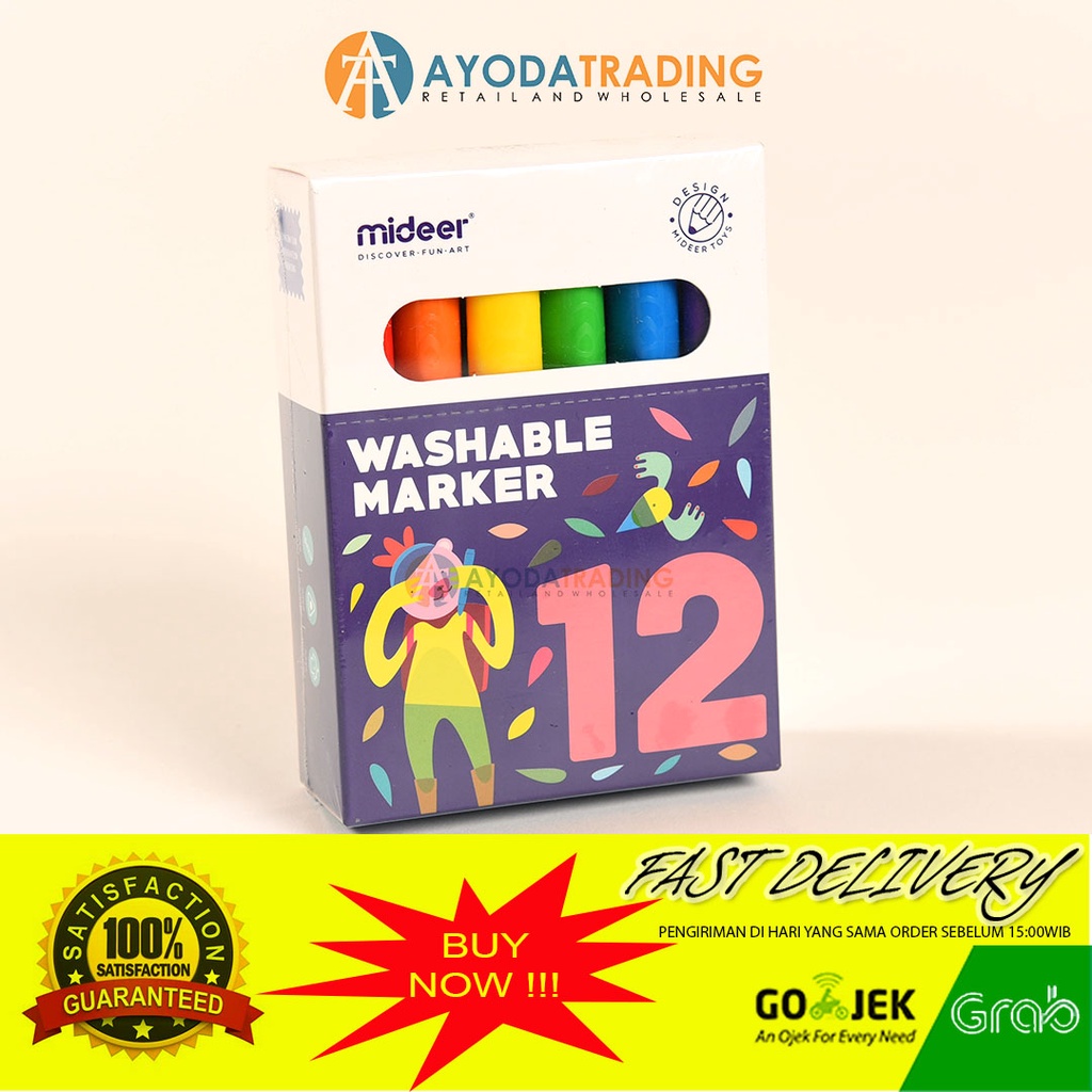 Mideer Washable Marker Spidol Anak