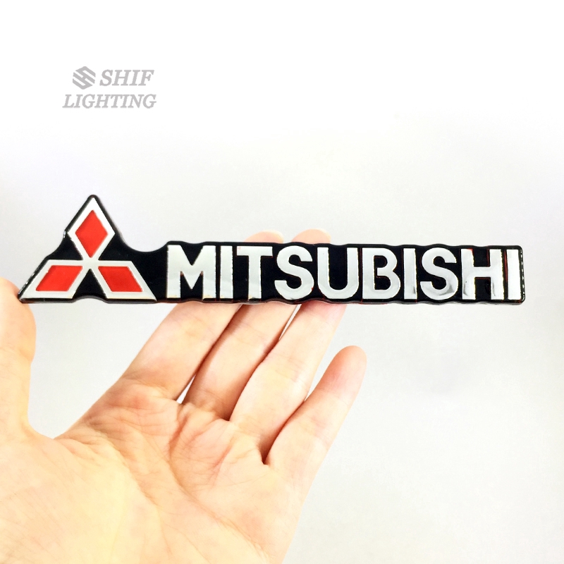 1pc Stiker Emblem Logo MITSUBISHI Bahan ABS Kualitas Tinggi Untuk Fender Samping Mobil