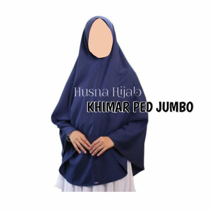 [HUSNA COLLECTION] Khimar Ped Jumbo 100cm x 125cm / Kerudung Ped Jumbo