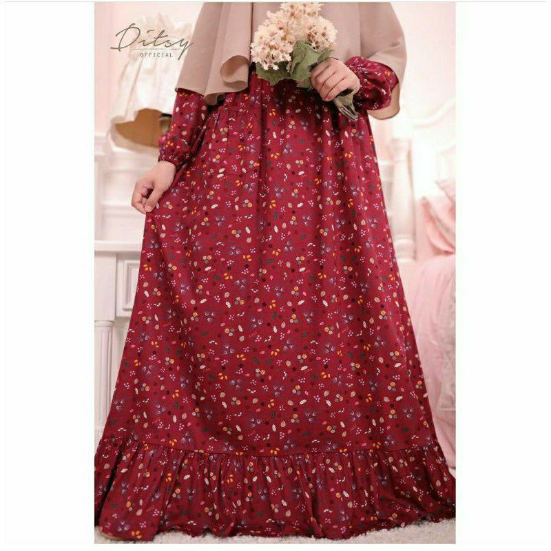 DITSY MARET 2021 EIRA DEEPRED NIGHTGOWN SIZE S