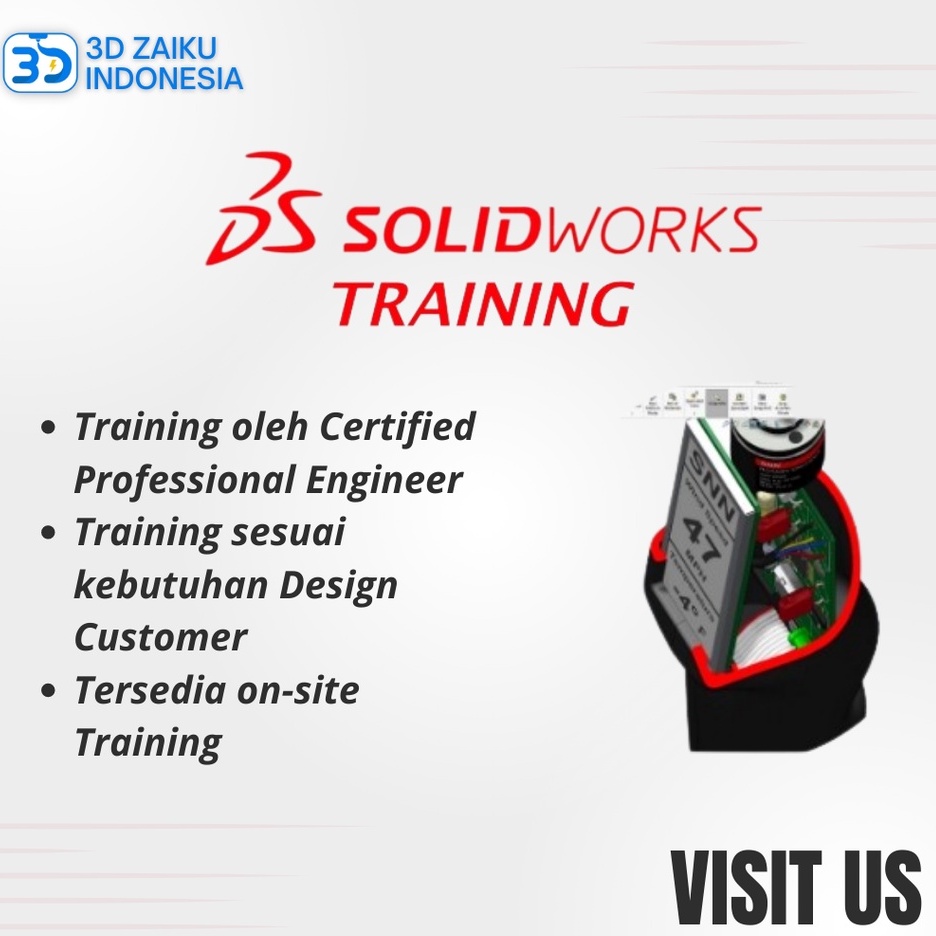 Pelatihan SolidWorks Training Program 3D Printer Design Modelling