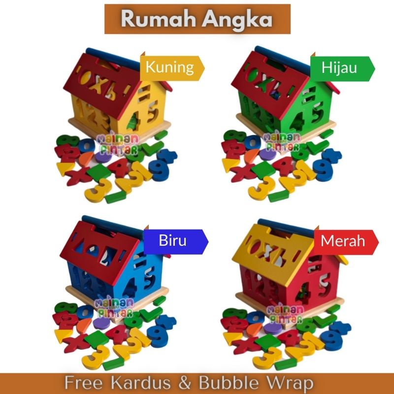 Rumah Angka Geometri Mainan Edukasi Anak