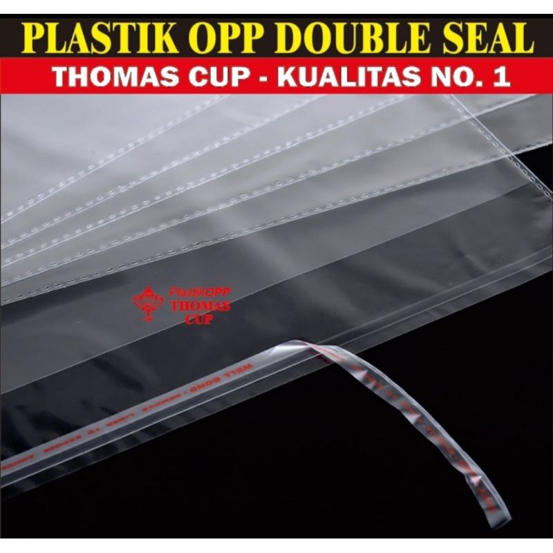 12,1x33 CM Plastik OPP TEBAL | Plastik OPP DOUBLE SEAL / LEM | Plastik Baju | Plastik Kaca Bening