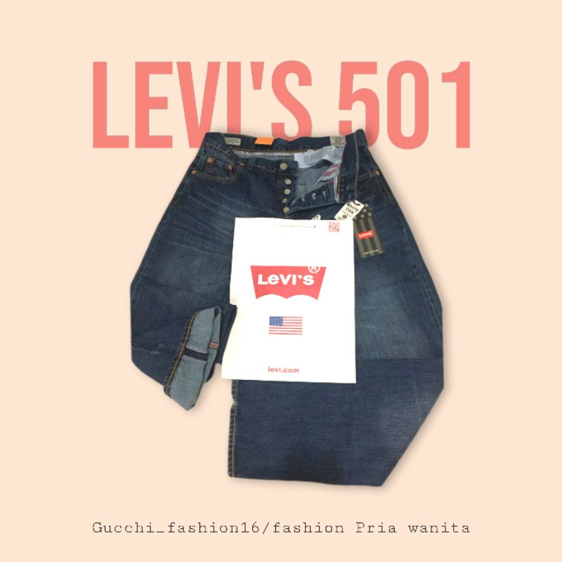 CELANA JEANS LEVIS 501 MADE IN USA ORIGINAL PRIA SIZE JUMBO 34-39 LEVI'S 501 ORIGINAL CASH ONLY (005