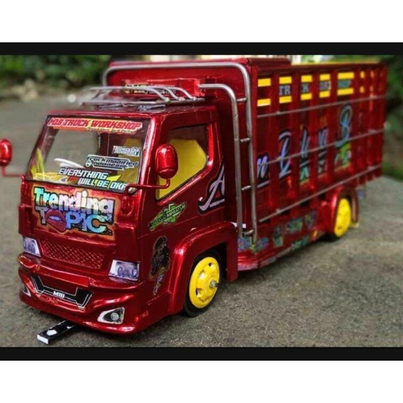 miniatur truk oleng kayu full variasi mobil oleng truk oleng murah