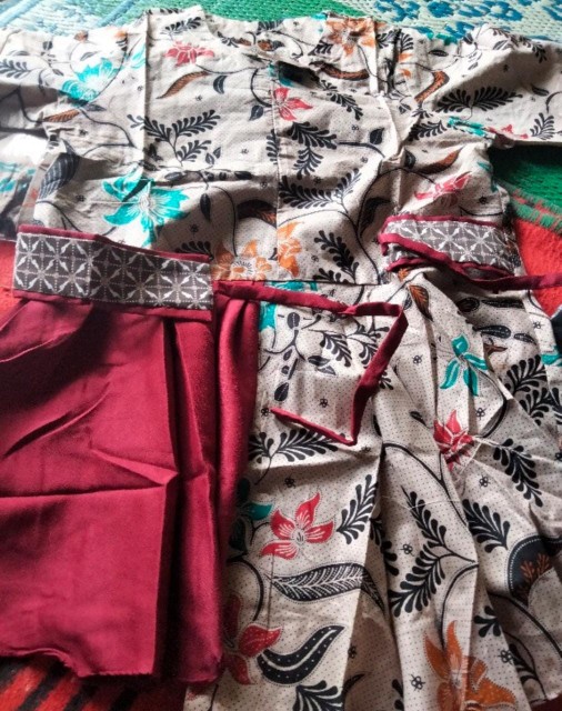 Tey-17 Batik Wanita Asj Sa Hrb026 Kenongo Kemeja Tosca Pendek