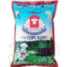 

TOPI KOKI Beras Premium 5kg Pulen Harum kualitas Pandan Wangi