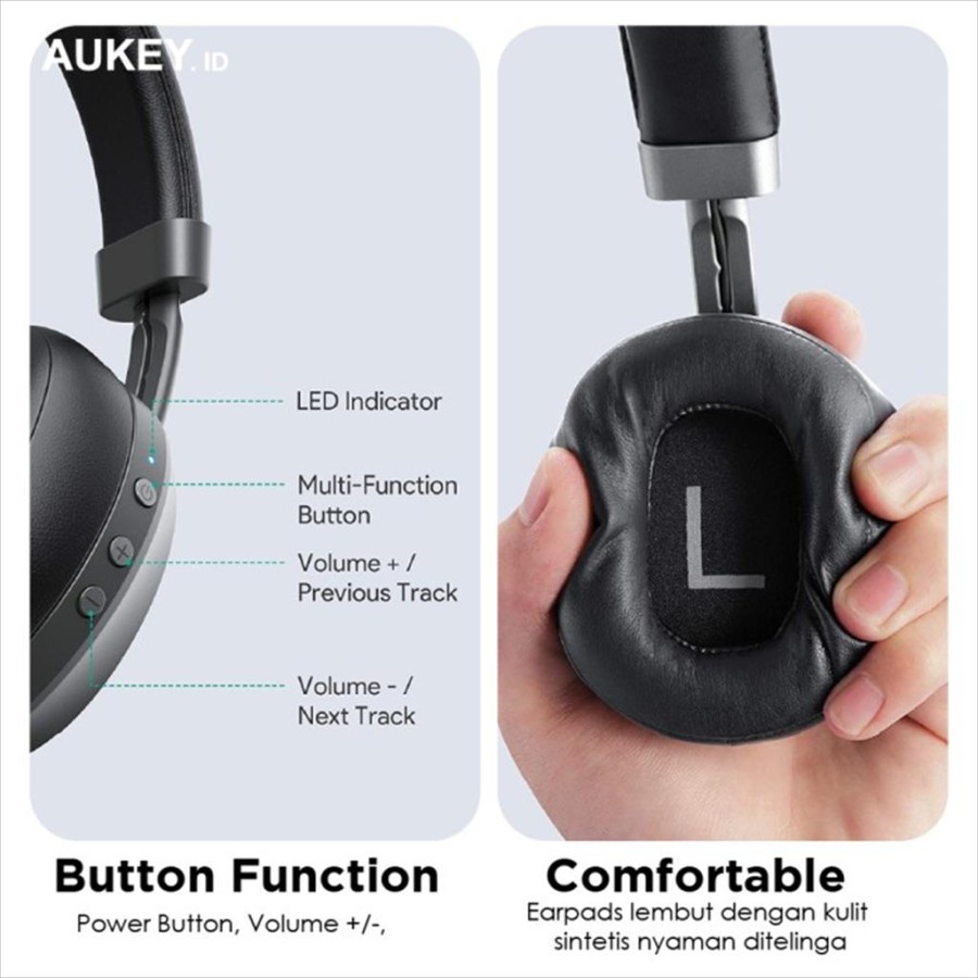 Headphone Aukey EP-B52 Wireless Headphone Bluetooth 5.0 - 500932