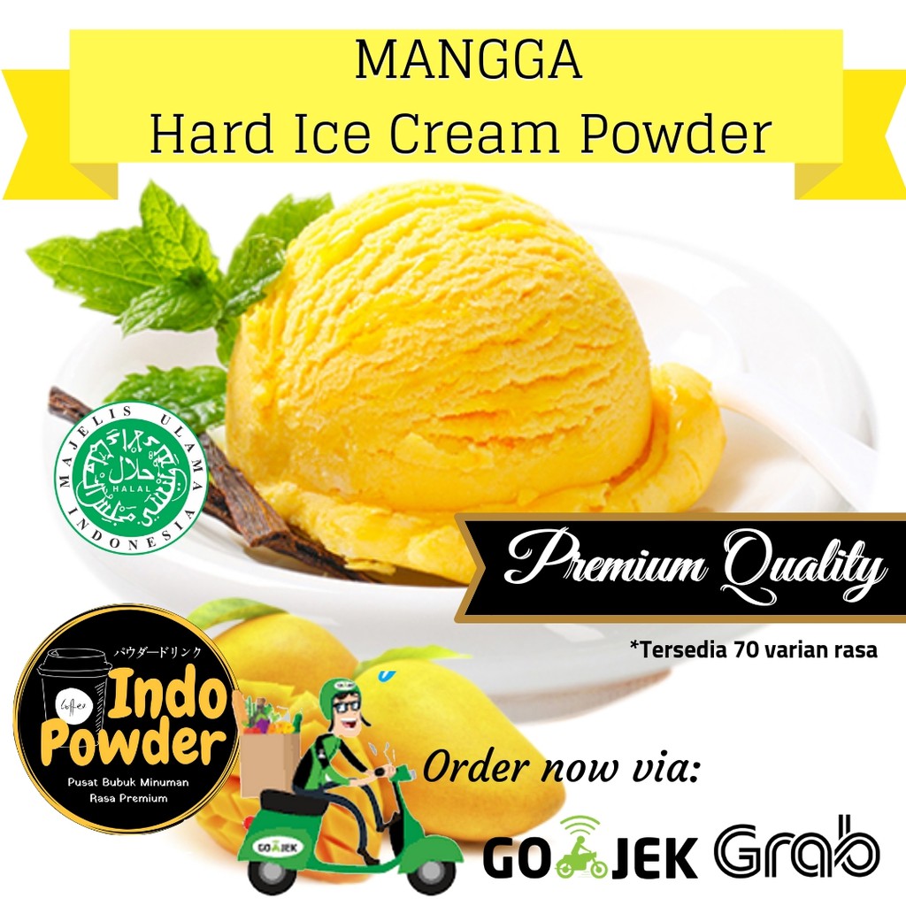 Mangga HARD ICE CREAM Powder 1Kg - Bubuk Ice Cream Mangga 1Kg - Bubuk Es Krim