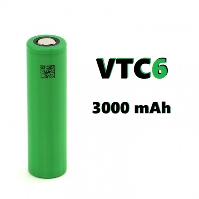 baterai SONY VTC6 3000 mAh 30A FLAT TOP 3.7V authentic