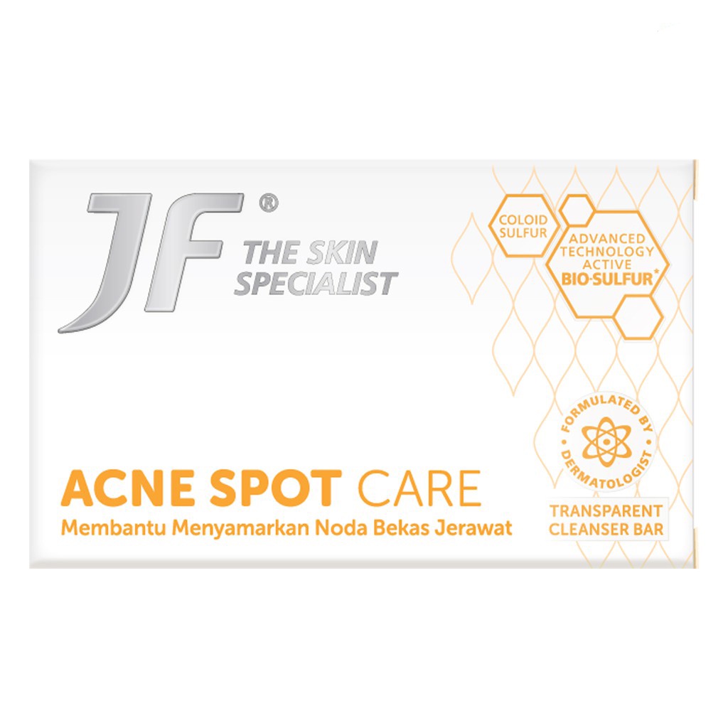 JF Sulfur Acne Spot Care Transparent Cleanser Bar - 65g