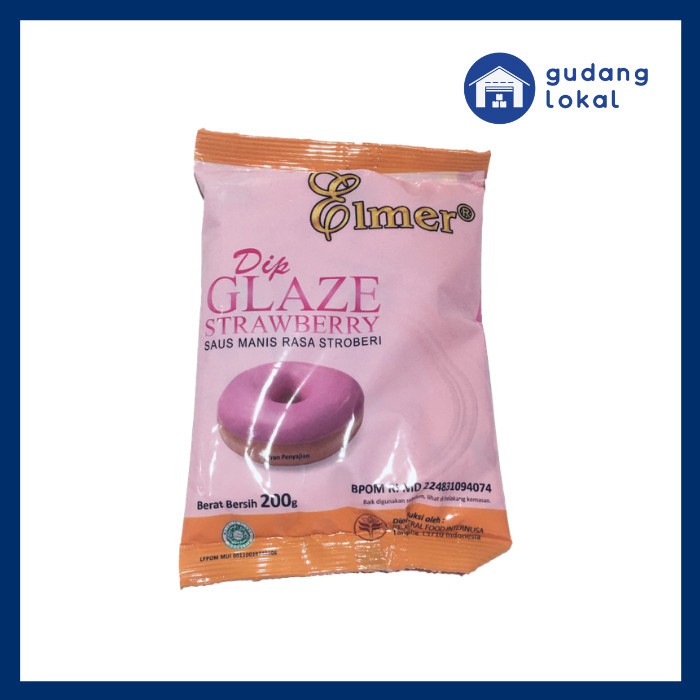 

Glaze Stroberi Strawberry Elmer 200Gr