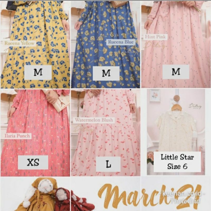 READY SIAP KIRIM Daster Ditsy Maret 2020 Nightgown Vintage Summer Pajamas Little Ditst