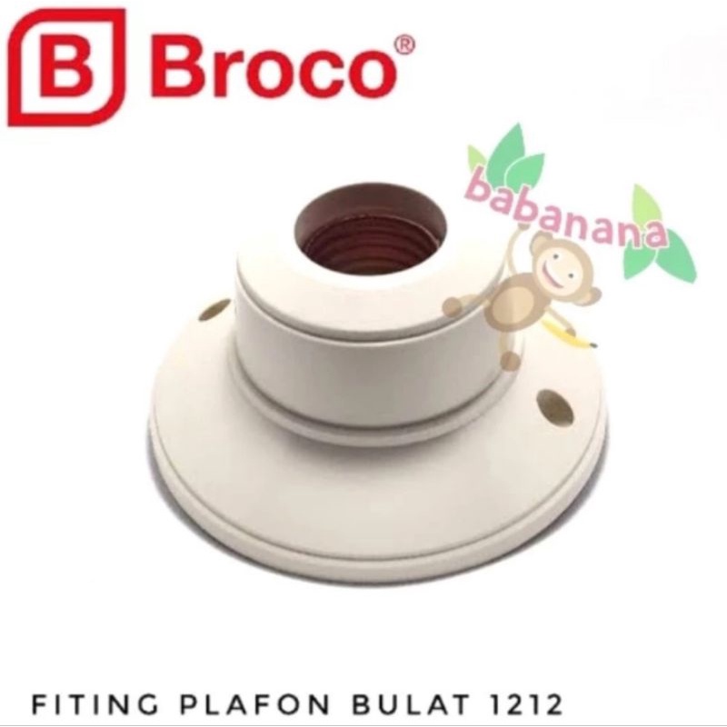 Broco 1212 fitting lampu e27 plafon dudukan lamp mount