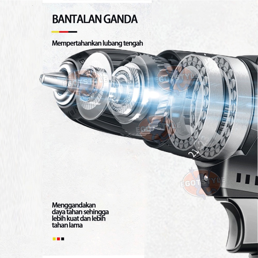 FLASH SHIP✨108V Mesin Bor Baterai Bor Listrik Bor Tanpa Kabel 98V Set Lengkap Mata Bor Cordless Electric Drill Full Set Of Drill Bits Bor Mesin Elektrik Drill Set Reversible Mesin Bor Tangan Listrik