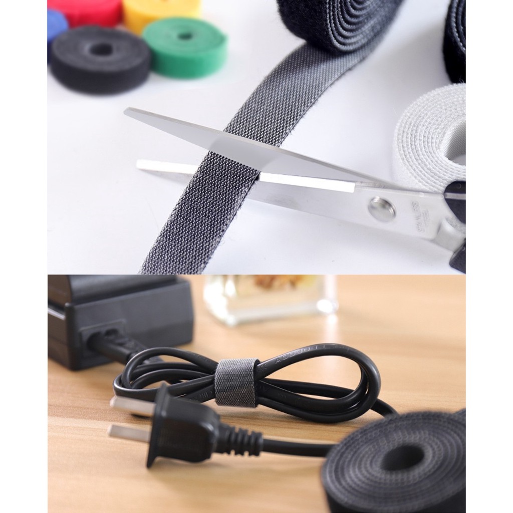 ELFYDO - HL0132 Velcro Kabel Strap Pengikat Kabel Perekat Kabel 2meter Merapikan Kabel