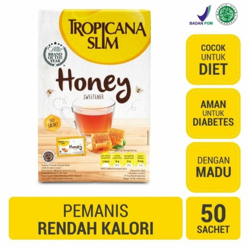 

Tropicana slim honey sweetener 50's