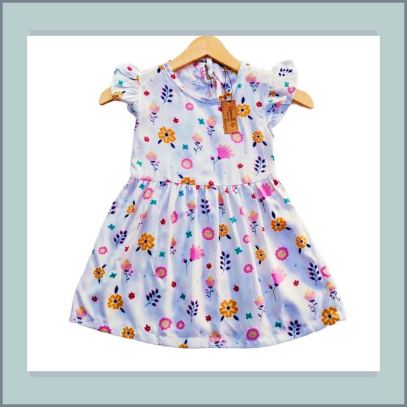 [Ramona Co] Dress Anak Moniq 1-6 Tahun Mix Motif Baju Anak Perempuan Bahan Katun Rayon Super Premium