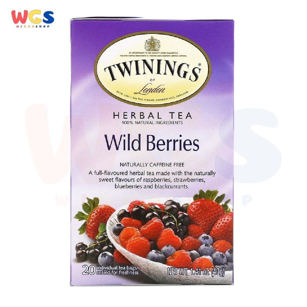 Twinings of London Wild Berries Herbal Tea Caffeine Free 20s  x 2g