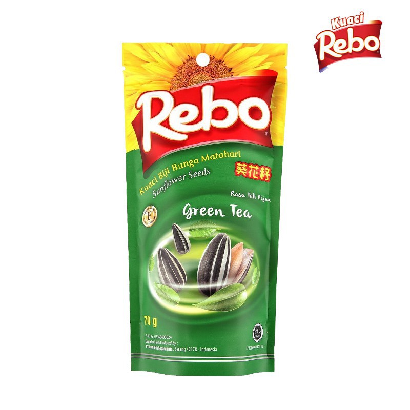 

Rebo Kuaci Biji Bunga Matahari Green Tea 70gr