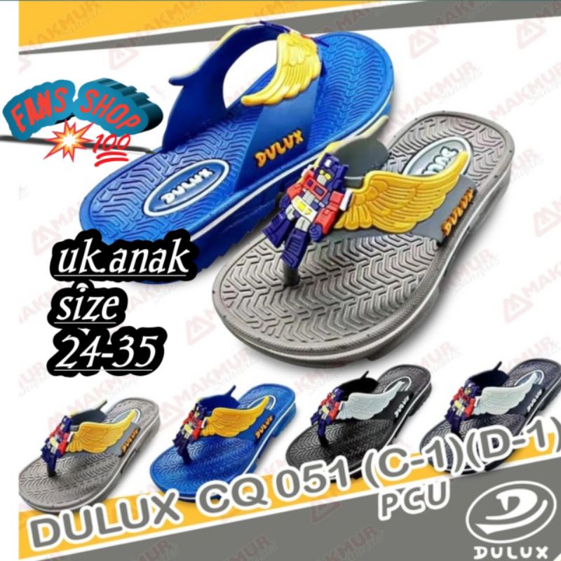 Sandal Anak Karet original Dulux karakter otobot wings(CQ-051c)