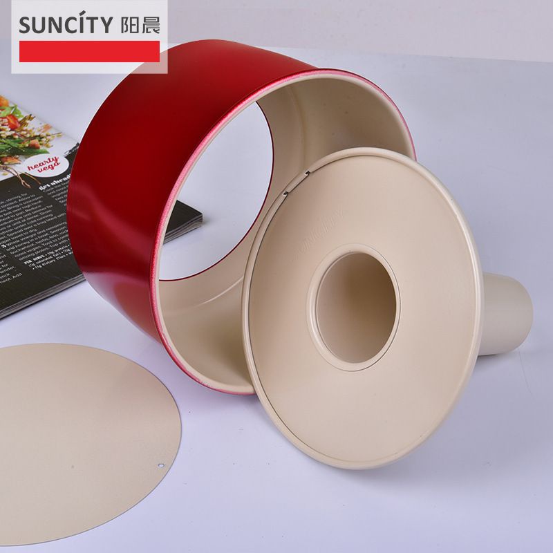 suncity 8&quot; non stick red chiffon round baking pan / loyang bongpas / loyang kue